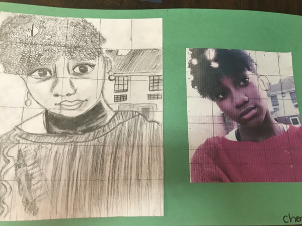 Portraits by DLEACS' students.